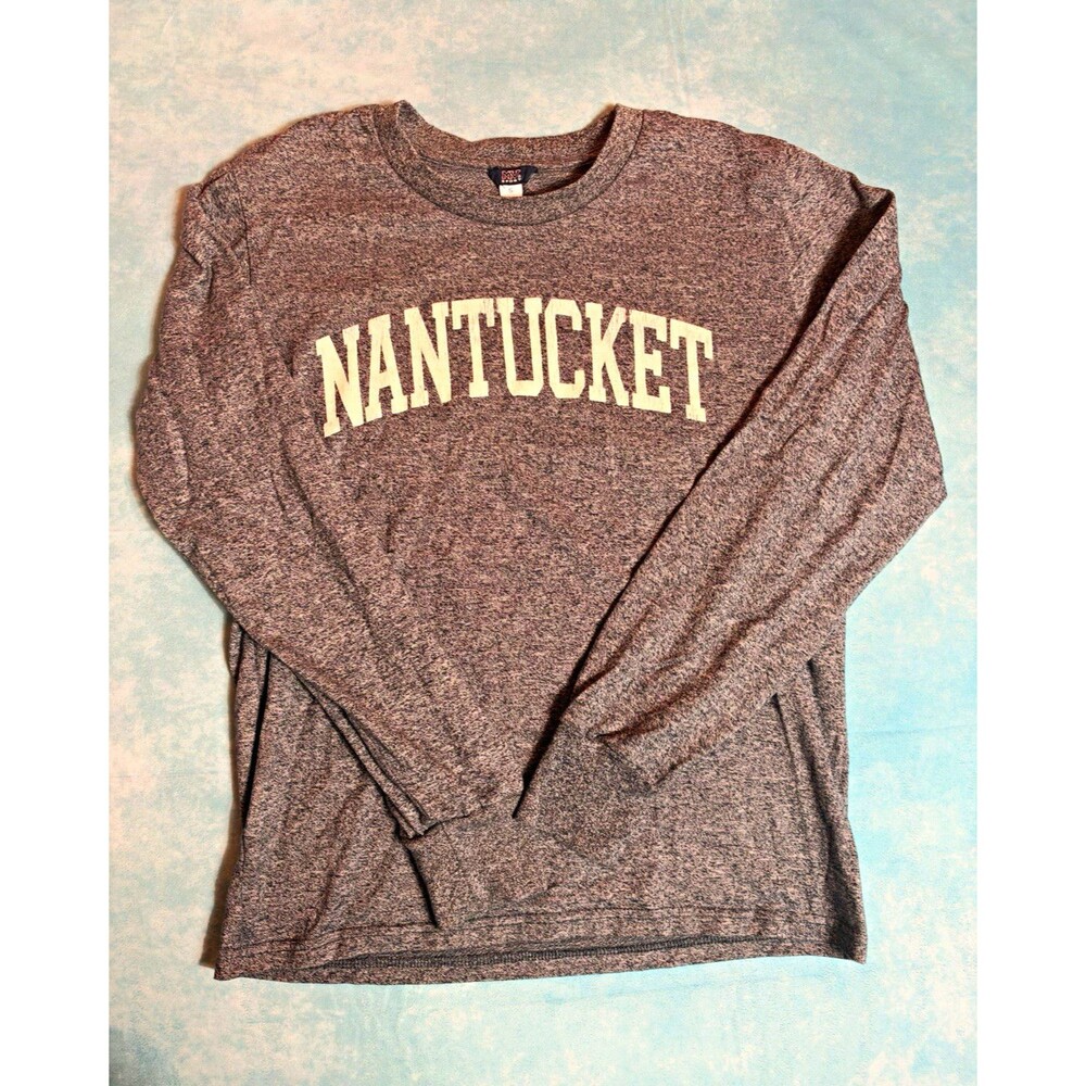 MV Sport Nantucket Mens Solid Gray Crewneck Pullover Logo Sweatshirt Size S